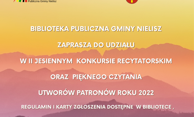 II JESIENNY KONKURS RECYTATORSKI ORAZ PIĘKNEGO CZYTANIA