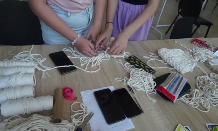 Makramowa torebka- warsztaty