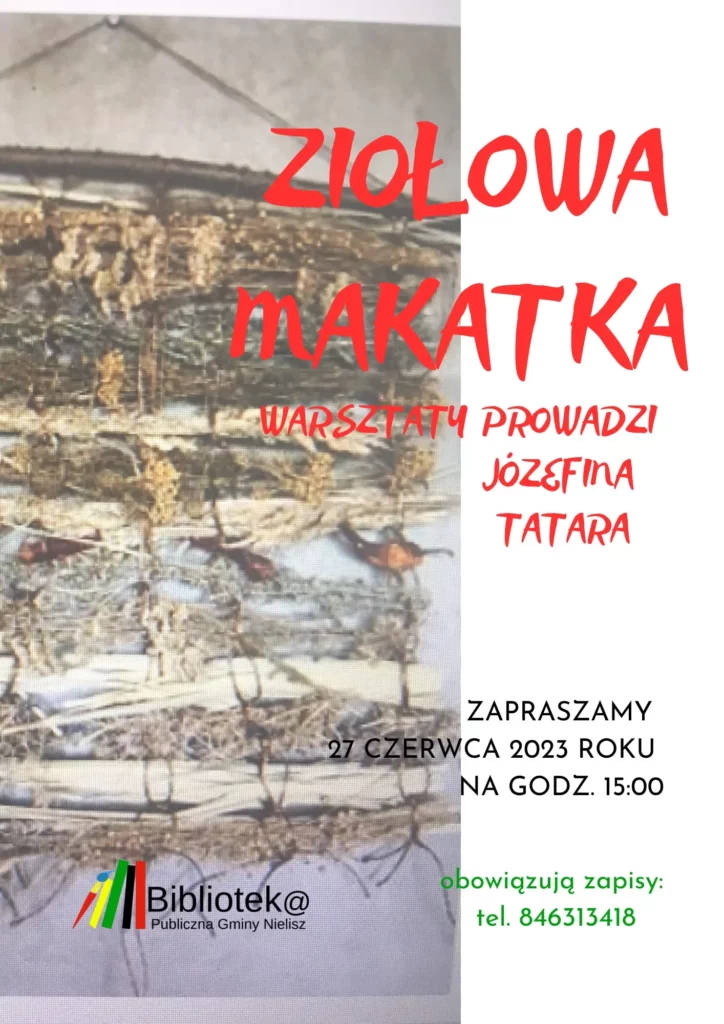 ziolowa-makatka-warsztaty-jozefina-tatara-biblioteka-nielisz-2023