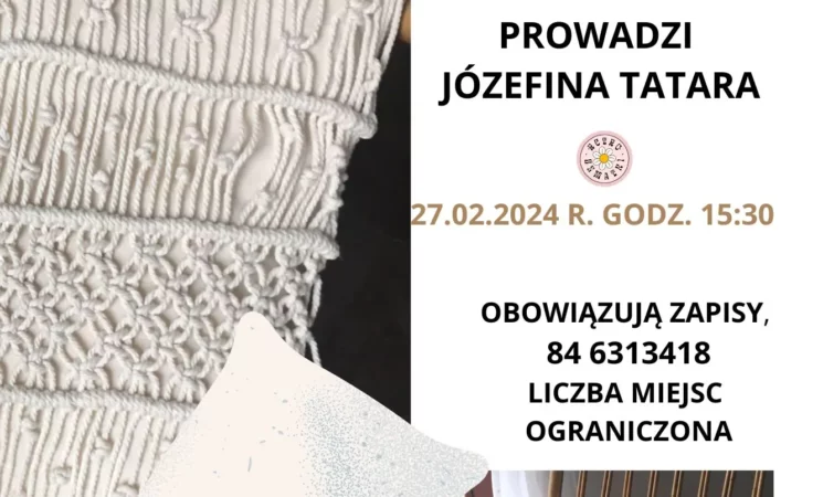 Makramowe poduchy- warsztaty