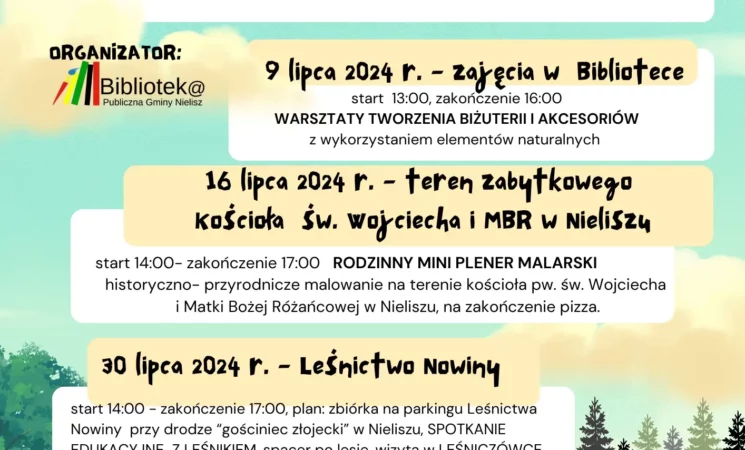 Wakacje 2024 w Bibliotece!