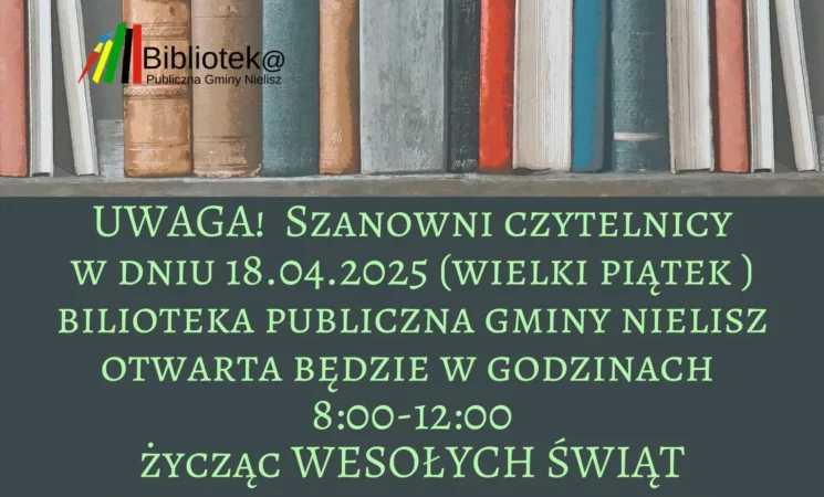 Godziny otwarcia biblioteki