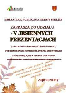 JESIENNY KONKURS RECYTATORSKI ORAZ GŁOŚNEGO CZYTANIA