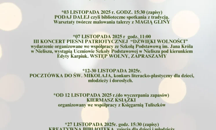 Wydarzenia w listopadzie