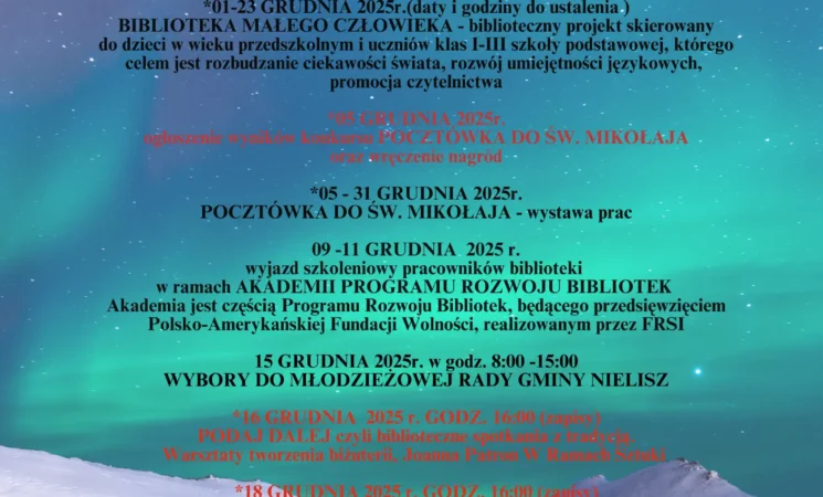 Grudzień w bibliotece - zapraszamy